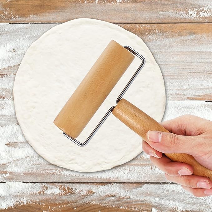 Pizza Roller,Rolling Pins for Baking,Wooden Pizza Dough Roller Small Rolling Pin for kitchen essentials Pastry Tortilla Pizza Cookie Home Baking(4.13in, 2.36in)