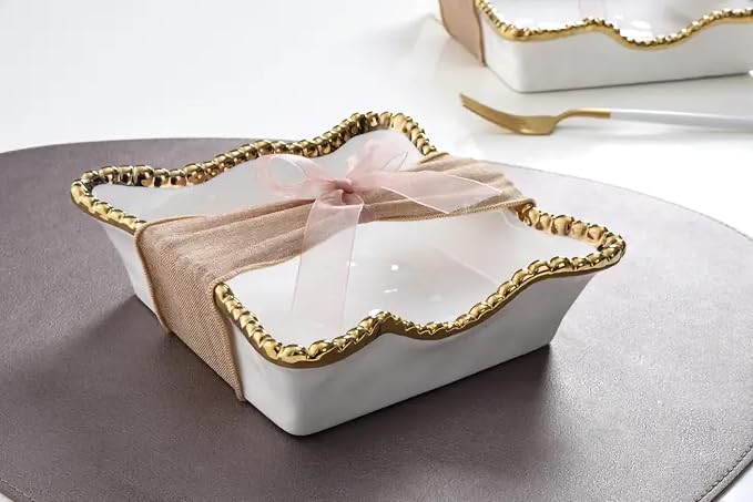 Pampa Bay Golden Salerno Porcelain Cocktail Napkin Holder