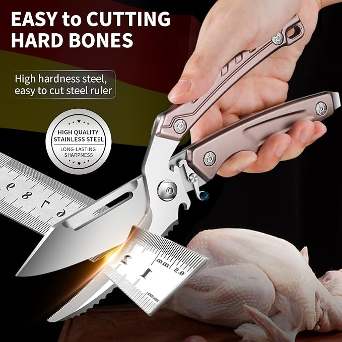 Tingling Heavy Duty Poultry Shears: Kitchen Scissors for Chicken & Food & Turkey