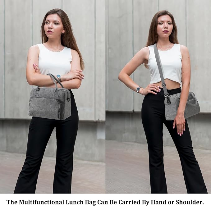 MEXS Insulated Lunch Bag for Women Men Large Reusable Lunch Box Adult Leakproof Portable Cooler Tote Bags for Work Picnic