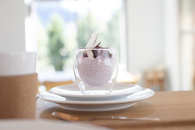 Bodum 2.5oz Pavina Double Wall High-Heat Borosilicate Glass, Set of 2, Clear (Pack of 4)
