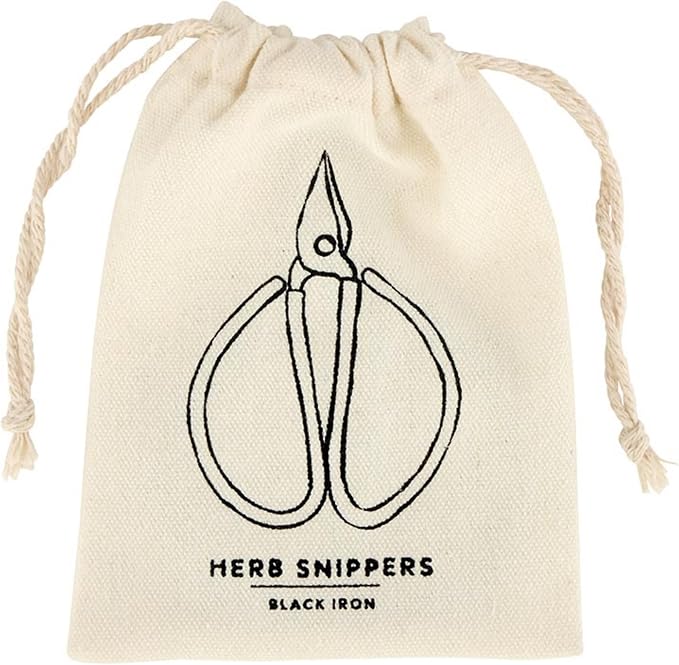 Santa Barbara Design Studio Kitchen Herb Shears Garden Scissors Herb Snipper, 5" Long, Black