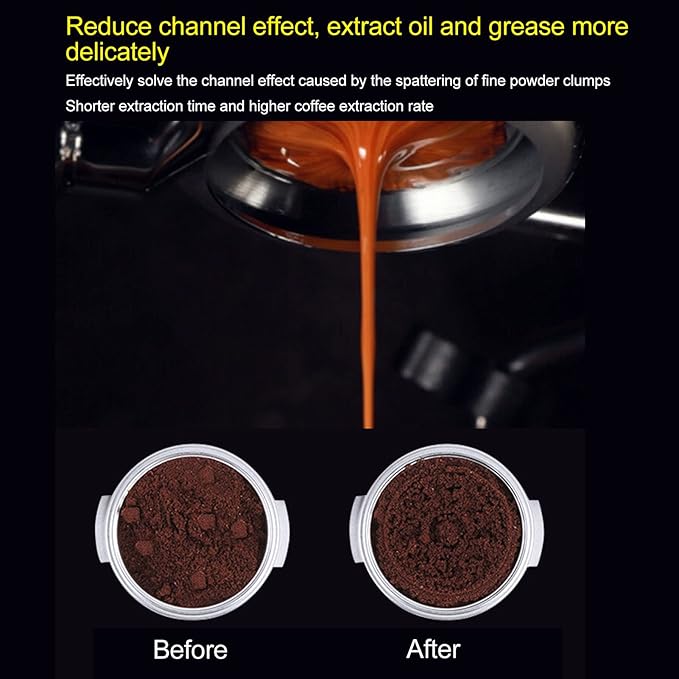 Sanpyl Espresso Distribution Tool, 51mm/53mm/58mm Optional Needle Coffee Distributor with Base, Effective Dispersion, Stainless Steel Hand Coffee Stirrer (6.3-7.9oz)