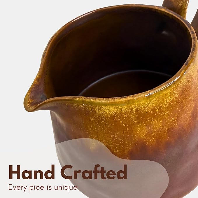 Ceramic Pour Over Coffee Set, Slow Brewing Accessories for Home & Travel (Iron Ember)