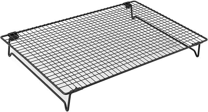 Stainless Steel Cooling Rack, Non Stick Baking Rack Metal Cooling Rack Wire Rack for Cookies Grill Rack Cooling Rack Large(Black)