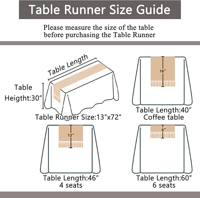 Niviy Burlap Boho Table Runner for Fall Thanksgiving Home Decor 72 Inches Long, Brown Farmhouse Decor Rustic Small Macrame Woven Coffee Burlap Jute Table Runners for Dining Dresser Scarf Table Decor