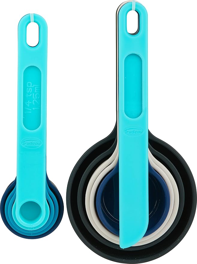 Trudeau Measuring Set, 11 Sizes, Blue