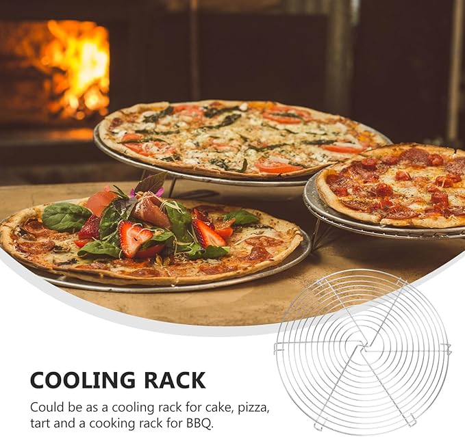 DOITOOL 3 Pack Cake Cooling Racks 12 Inch Round Cooling Racks for Cooking and Baking, Stainless Steel Rack Canning Rack, Circle Wire Cooling Rack for Air Fryer, Instapot, Cake Pans