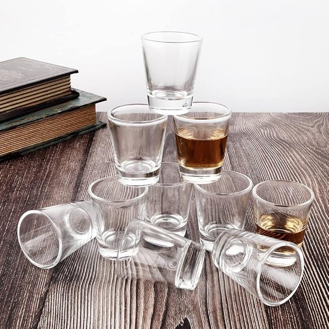 Heavy Base Shot Glasses, 1.5 oz Sets of Clear Shot Glass (48 Pack), Measuring Cup for Espresso, Liquid, and Wine - Heavy Glass (Glass, 48Pack)