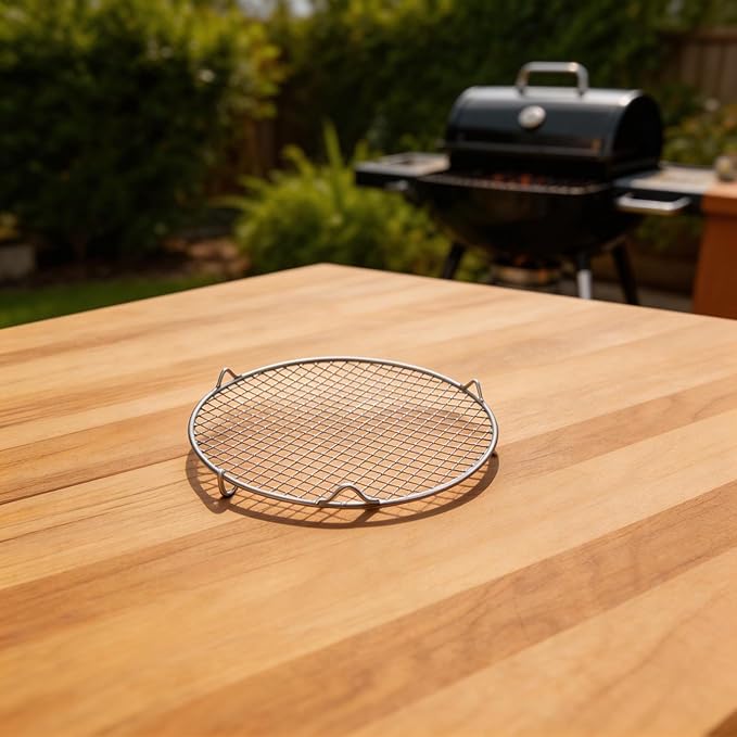 Round Cooling Rack,Stable Three Leg 201 Stainless Steel Wire Baking Rack For Barbecue, Designed For Efficient Air Circulation And Easy Cleaning Post Use Stable Three Leg Multiple Sizes(30.5cm)