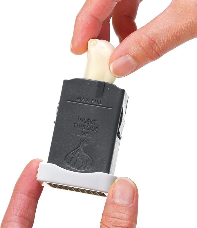 PrepWorks Garlic Cuber – Stainless Steel Garlic Cutter for Perfect Cubes, Easy-to-Use, Ergonomic Handle, Dishwasher Safe, BPA-Free