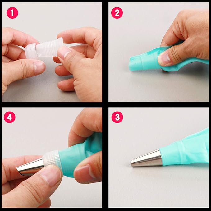 MYUBWTF12 Pieces White Pastry Bag Coupler, Three different sizes Plastic Standard Couplers/Cake Decorating Coupler/Pipe Tip Coupler for piping bags, Icing Nozzles