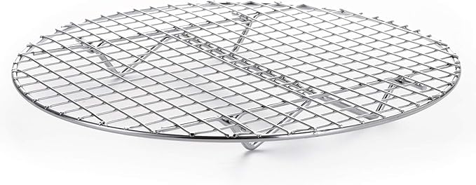 Foraineam 4 Pack 10.5 inch Steamer Rack Round Grilling Rack for Cooling Steaming Baking Cooking, Lifting Food in Pots, Cake Pan, Pressure Cooker and Oven