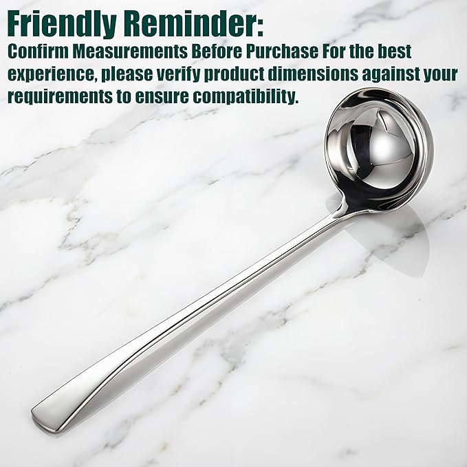 Heavy Duty Small soup Ladle,18/10 Stainless Steel 11.4-Inch Kitchen Cooking Serving Ladle (1Pack)
