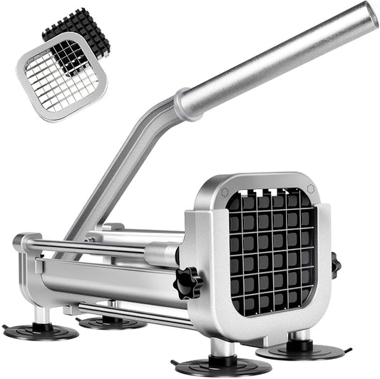 1 Pcs French Fry Cutter, ZSCOOKLY Heavy Duty Potato Cutter Stainless Steel with 3/8-Inch Blade Great for Potatoes Carrots Cucumbers.