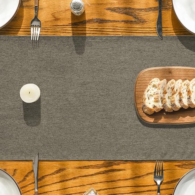 Artoid Mode Coffee Brown Table Runner, Seasonal Fall Washable Kitchen Dining Table Decoration for Home Party Decor 13x36 Inch