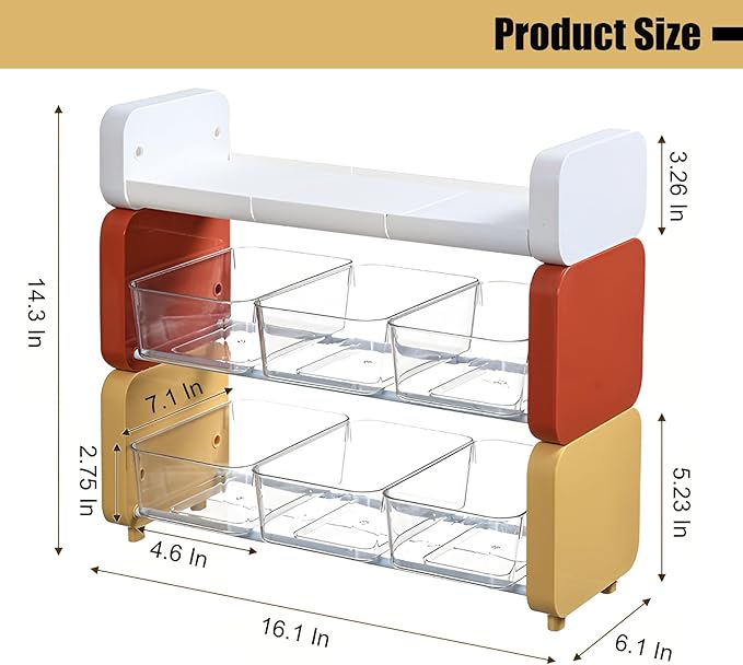 Coffee Bar Organizer for Countertop, 3-Tier K-Cup Organizer, Tea Bag Organizer, Coffee Accessories Storage Rack for Coffee Pod Sugar Bags Drinking Straw