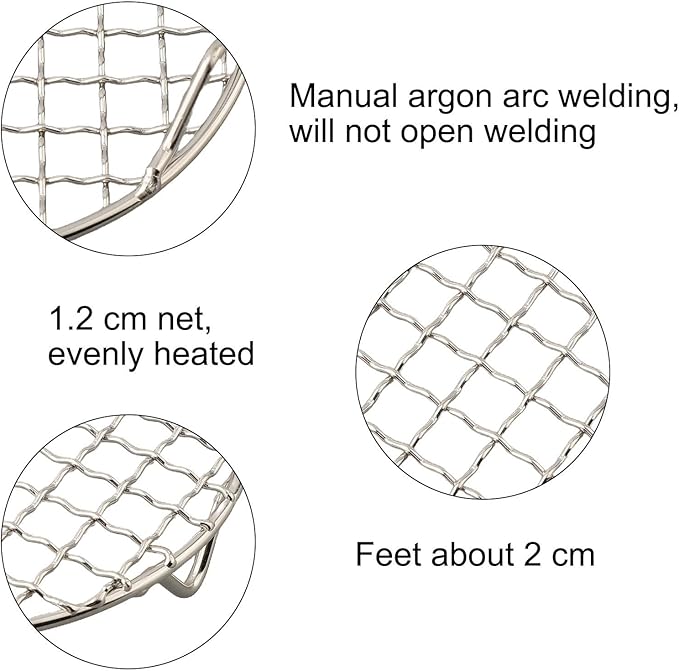 Round Cooling Rack 201 Stainless Steel Wire Grid For Baking, Grilling, Steaming And Drying Food In Oven Or Kitchen, Silver, Multiple Sizes Available(15cm)