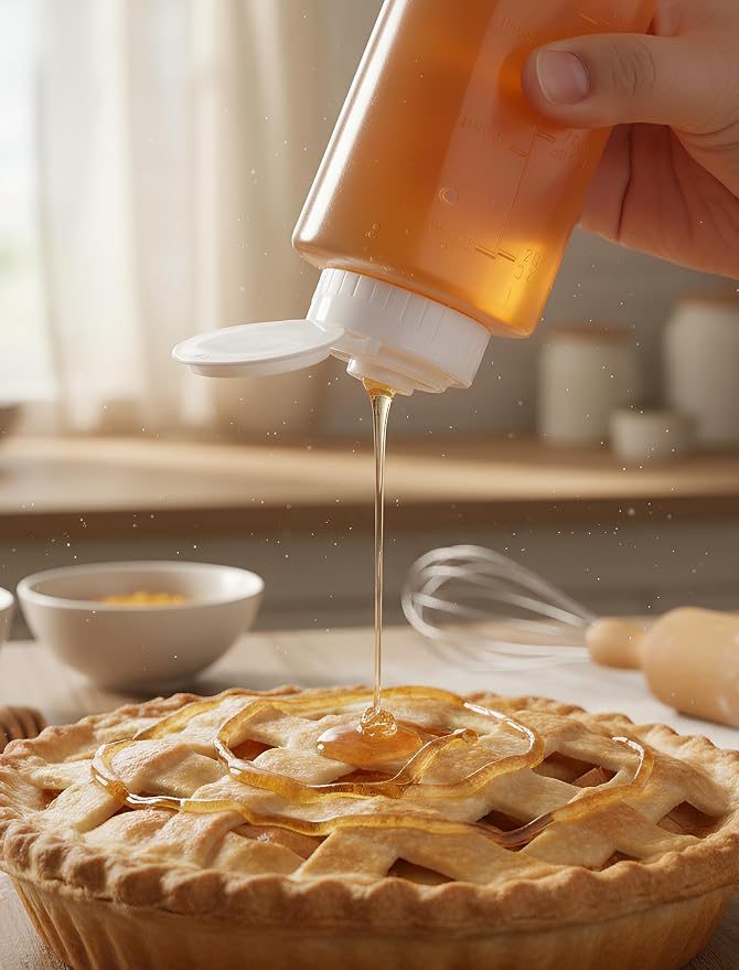 NiHome No Drip Honey Dispenser, 10 oz BPA-Free - Superior Leak-Proof Design Ensures Precise, Mess-Free Pouring with a Simple Squeeze. Perfect for Honey, Syrup, Ketchup & More(2PCS)