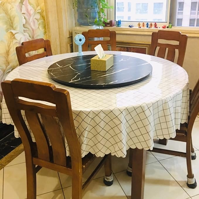 Wooden Lazy Susan Serving Tray Round For Dining Table, 20in/24in/28in Round Rotating Serving Plate, Wooden Turntable, Dining Table Organizer Tray, Easy To Share Food,Large Wooden Turntable Lazy