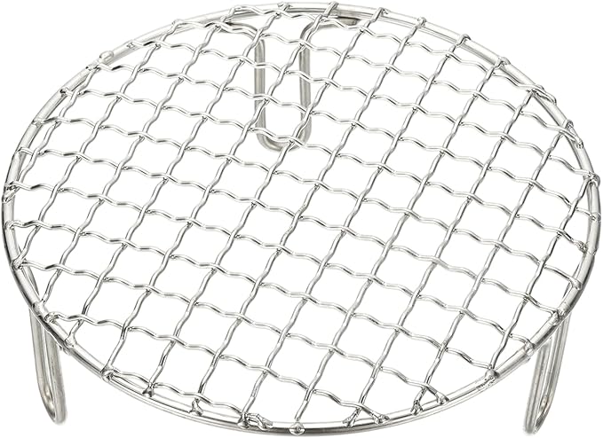 uxcell 6.5 Inch Round Cooking Rack, Stainless Steel Canning Racks with Legs, Barbecue Mesh Grill for Baking Cooling Steaming Cookware