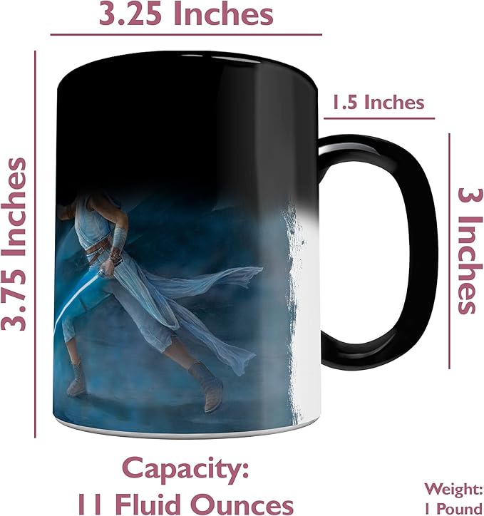 Morphing Mugs Star Wars – Luke Skywalker, Lord Palpatine, & Darth Vader – A Son's Destiny – Thomas Kinkade- One 11 oz Color Changing Ceramic Mug – Image Revealed When HOT Liquid Is Added! MMUG1214