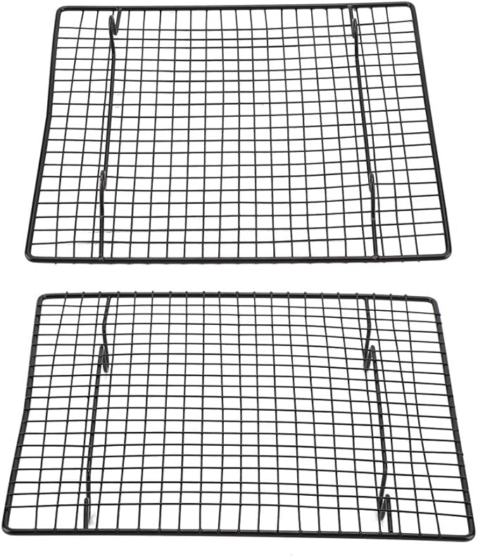 Yosoo Stainless Steel Cooling Rack Baking Rack Cooking Grill Tray for Bread with Small Holes for Even Air Circulation Suitable for Biscuit Cake
