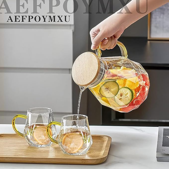 AEFPOYMXU 4pcs Crystal Clear Glass Coffee Cups Set with Handle,Espresso Mugs for Hot Espresso Liquor Microwave Safe coffee cups 10oz