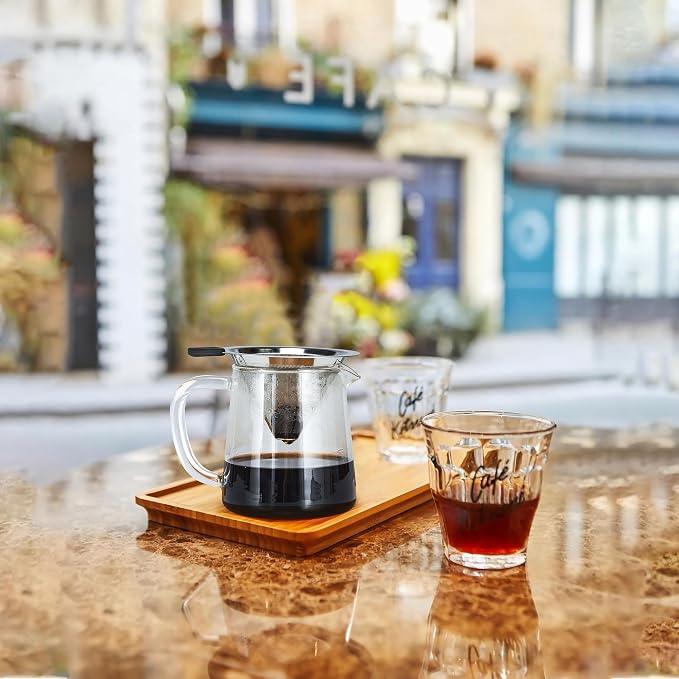 Pour Over Coffee Dripper Slow Drip Paperless Coffee Filter, Double Mesh Stainless Steel Pour Over Coffee Maker for Single Cup Brew Reusable Cone Filter, Coffee Drip Cone, Fine Mesh Strainer(1-2 Cup)