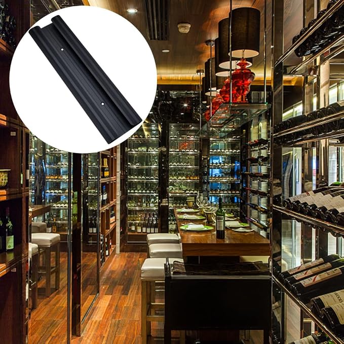 DOITOOL Metal Wine Glass Hanging Rack: Under Cabinet Stemware Holder Glasses Storage Hanger Metal Hanging Stemware Organizer for Kitchen Bar