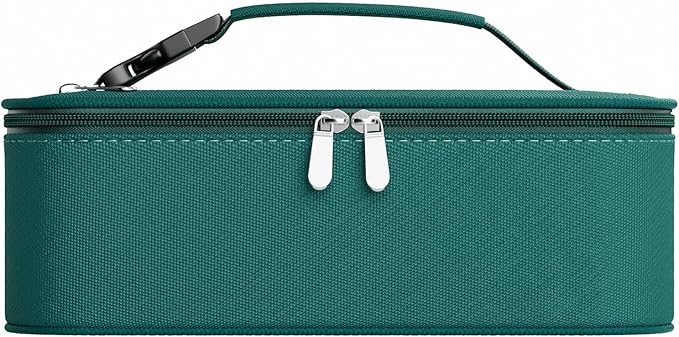 Small Lunch Box Insulated Lunch Bag for Women Men, Bento Kids Lunch Box, Compact Portable Thermal Meal Cooler Bags with Buckle Handle for Work & School, Malachite Green 5L