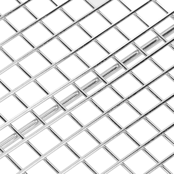 Stainless Steel Roasting Cooling Grid,Draining Tray for Cooking Baking BBQ,Ideal for Biscuits Cakes Pies Pastries Bread,Silver 42.5x30x2.5cm Household Cafe Restaurant