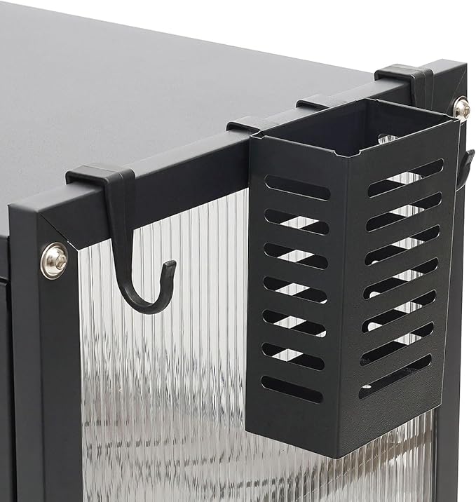 Kitchen Storage Rack, 3-Tier Metal Dish Rack, Over The Sink Dish Drainer Drying Rack, Table Standing Microwave Oven Shelf with Feet Adjustable Height, Home Storing Organizer Unit (Black)