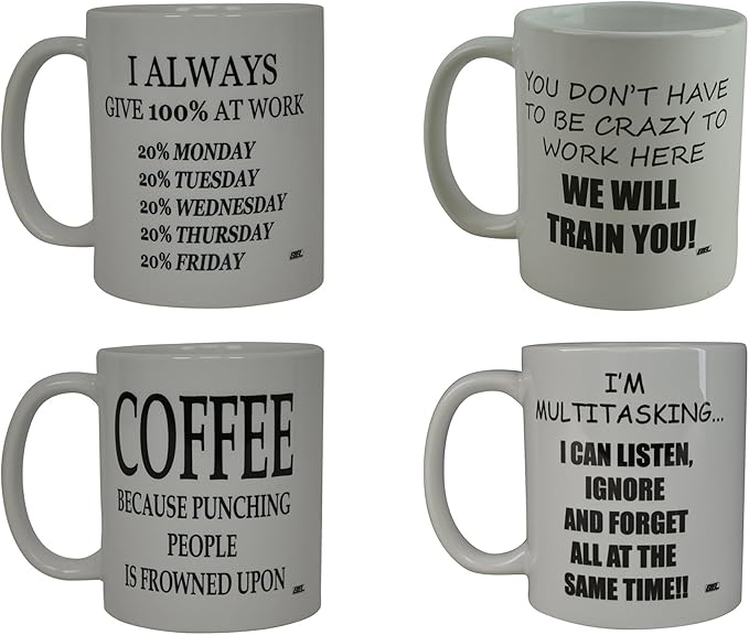Rogue River Tactical Funny Coffee Mug Gift Set Work Office Novelty Cup Great Gift Idea For Employee Boss Coworker