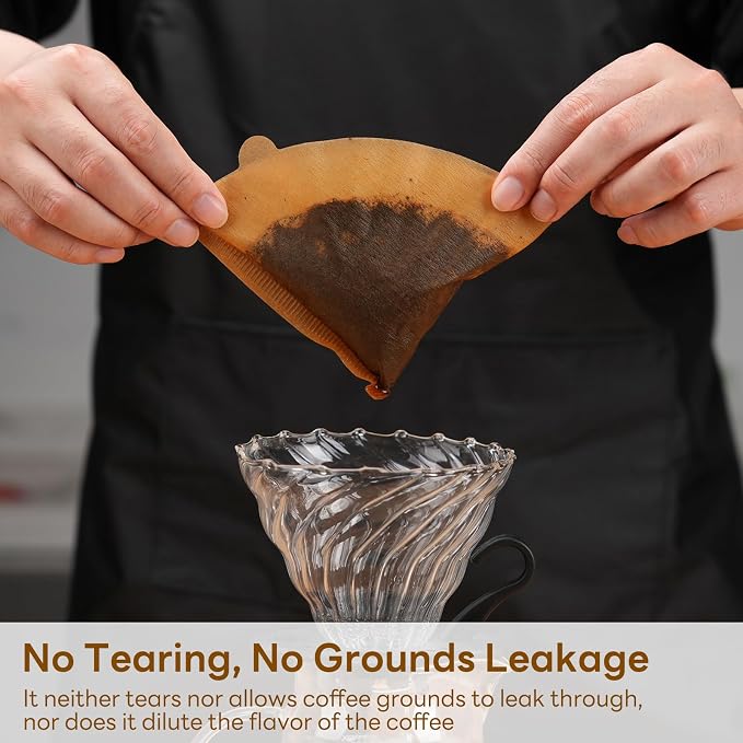 #2 Coffee Filters, 200 Count Cone Coffee Filters #2, Small Unbleached Paper Coffee Filter 2-4 cup for Pour Over and Drip Coffee Maker (2 Boxes, 200 Count Total)