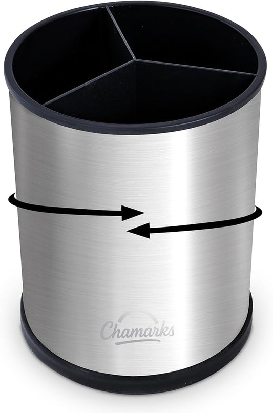 Kitchen Utensil Holder and Countertop Organizer. (Silver)
