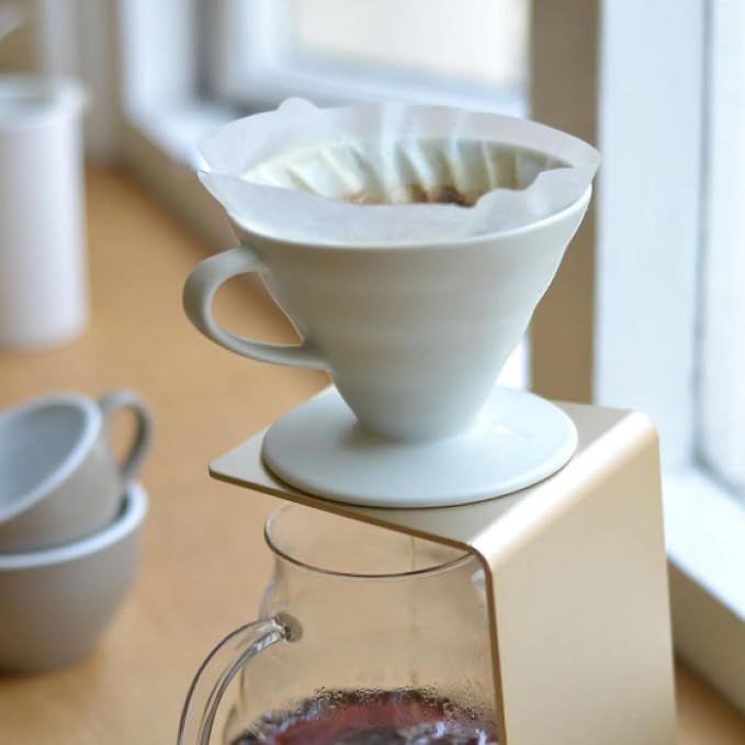 Hario V60 Ceramic Coffee Dripper Pour Over Cone Coffee Maker Size 02, White