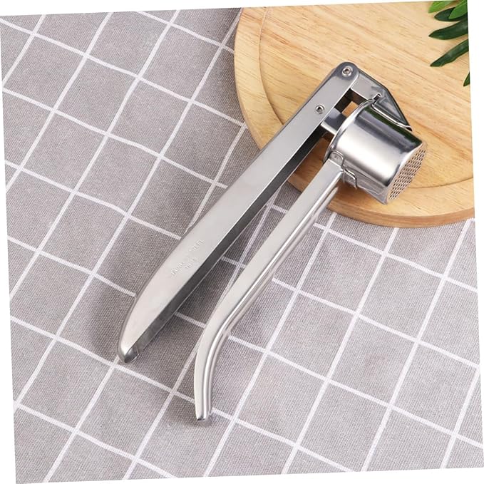 Garlic Press Garlic Ricer Ginger Crusher Easy Cleaning Stainless Steel Long Handle