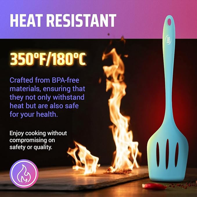 Kaluns 24 Pcs Silicone Cooking Utensils Set - Can Opener, Masher, Turner, Spatula, 446F Heat Resistant, Non-Stick, Premium Silicone & Stainless Steel
