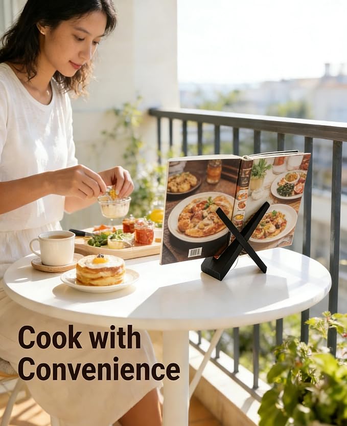 Detachable Wooden Cookbook Stand, Recipe Book Holder for Kitchen Counter, Kitchen Decor & Accessories