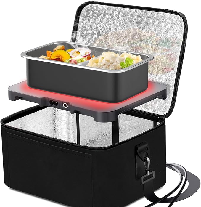 Bakpoco Stainless Steel Bento Lunch Box, 42oz Leak-Proof Metal Lunch Box Containers, Microwave-Safe, with Adjustable Divider, Convenient Lunchbox for Work, Travel