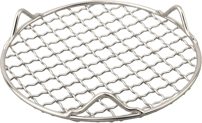Round Cooling Baking Rack, 201 Stainless-Steel Wire Oven Grill Sheet with 3-Leg Stable Design, 1.2cm Mesh for Even Heating, Multi-Size Options 13cm to 40.5cm, for Baking, Roasting(15cm)