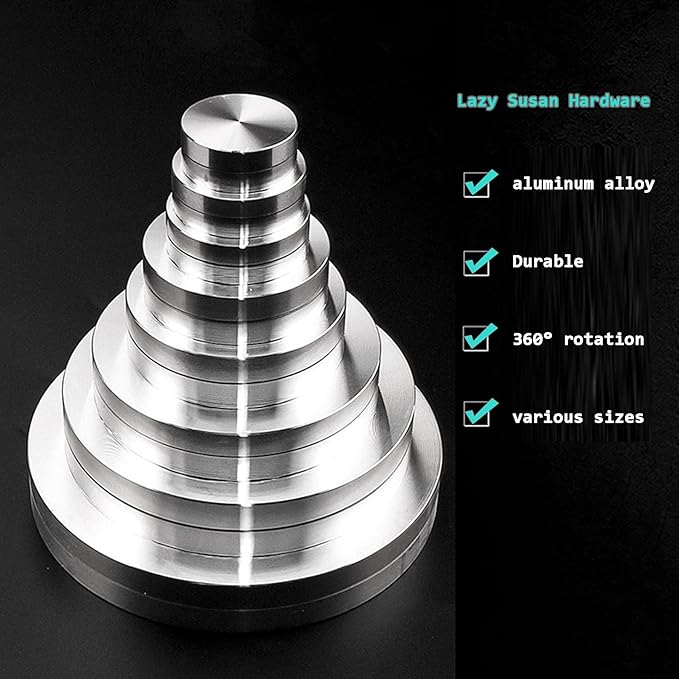 HORV Lazy Susan Hardware, Round Rotating Bearing Plate, Swivel Turntable Bearing for Serving Trays, Kitchen Storage Racks, Dining Tabletop, Craft Table, Heavy Tray Base, Smooth Swivel Plate (Size : 6