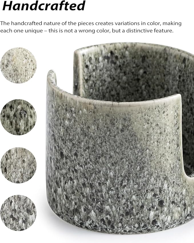 Zoeeker Kitchen Sponge Holder, Ceramic Dish Sponge Holder Scrubby Daddy Farmhouse Dish Rack Brush Holder for Bathroom, Kitchen, Sink, Special Gray