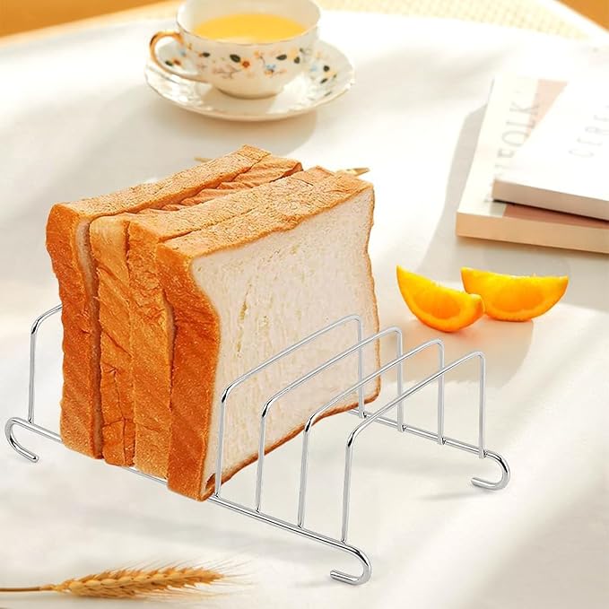 Bakery Toast Rack, 8 Slice Bread Holder Air Fryer Accessories Organizer, Stainless Steel Toast Rack, Baking Tools Accessories Cooling Racks, for Kitchen Dining Table