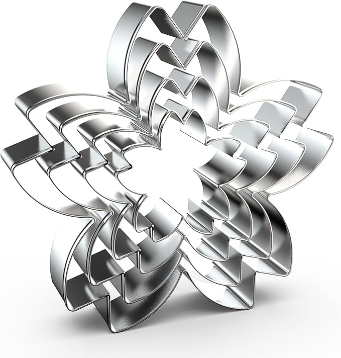 Cherry Blossom Flower Cookie Cutter Set - 4 Piece Sakura Cookie Cutters - Stainless Steel