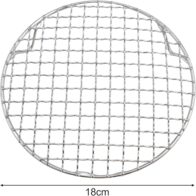 201 Stainless Steel Cooling Rack, Round Cooling Baking Rack For Draining, Steaming, Grilling Or Cooling Food, Silver(18cm)