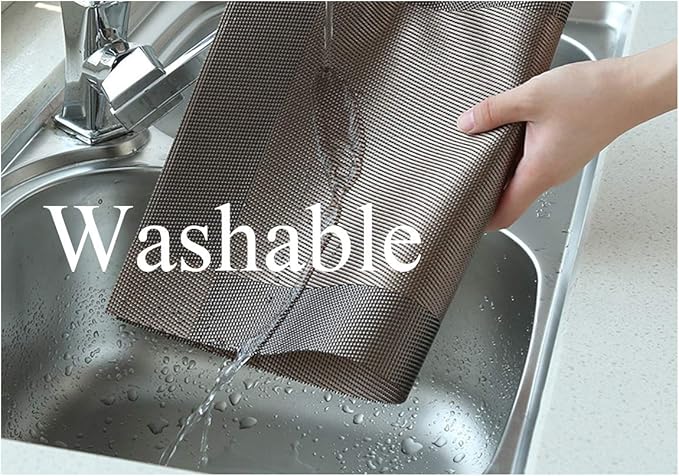 PIGCHCY Placemats Heat-Resistant Non-Slip Table Mats Washable Easy to Clean Woven Vinyl Placemats for Dining Table(Set of 4, Grey)