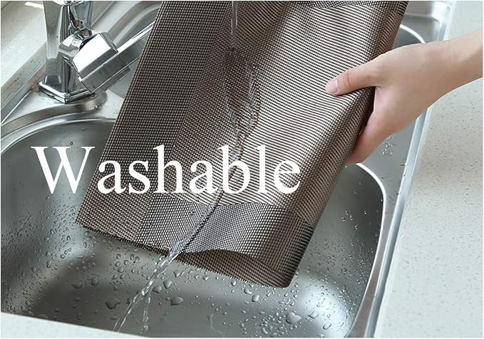 PIGCHCY Place Mats Heat-Resistant Non Slip Placemats Washable Easy to Clean Woven Vinyl Placemats for Dining Table (Set of 4, Brown)