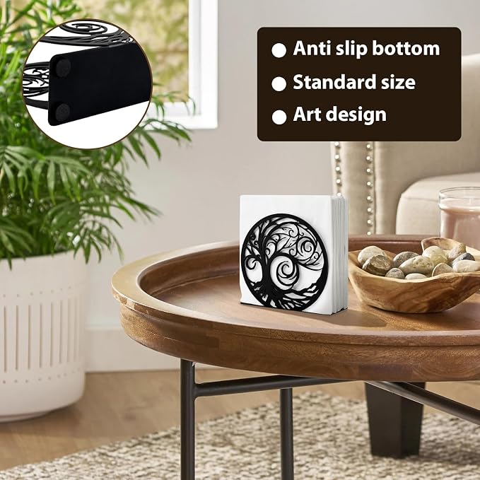 Napkin Holder for Table Metal Standing Napkin Holders for 5-inch Paper Napkins, Mail Bills Elegant Napkin Dispenser for Dining Room, Kitchen